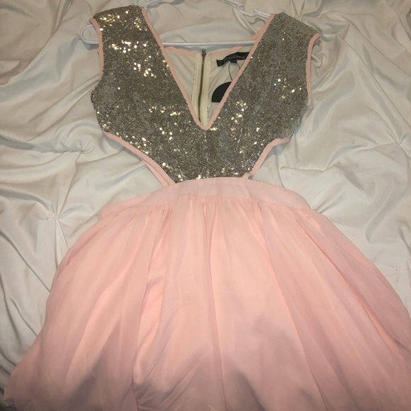 Pink Sparkly Cocktail/Party Dress - Picture 1 of 3